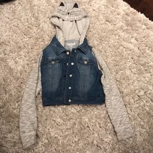 Girls hooded jean jacket